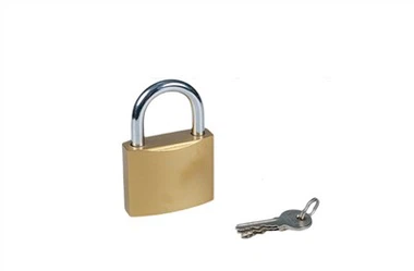 Залізний замок, пофарбований у бронзовий колір